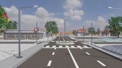 Fast Food Plaza 3D model