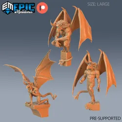 Gargoyle Set / Stone Beast / Winged Bat Humanoid / Undead Blood Drinker / Statue Encounter