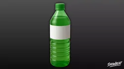 Green Plastic Bottle Low-poly 3D model