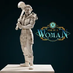 Half-Orc Fighter - Sanda - 28/32mm and 75mm