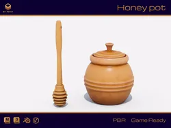 Honey pot Low-poly 3D model