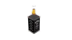 Jack Daniels Whiskey Bottle 3D model