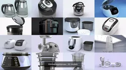 Kitchen appliances 3D Model Pack
