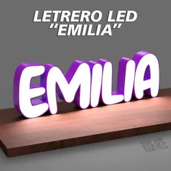 LED SIGN "EMILIA" - SIGN - NAME