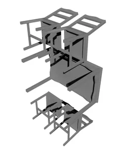 Miniature Replica 03. HAGERNAS  Table and Chairs for Miniature Dollhouse - IKEA - 3D Print Instant D