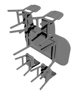 Miniature Replica 03. VOXLOV Table and Chairs for Miniature Dollhouse - IKEA - 3D Print Instant Down