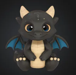 Noctys - Chibi Normal Dragon STL | Zayken 3D