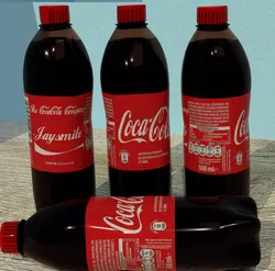 Photorealistic Coca-Cola Bottle with Custom Name Low-poly 3D model
