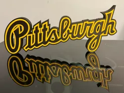Pittsburgh Pirates Script Logo - Free 3D Print Model