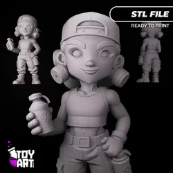 Raze Valorant STL Fan Art Figure for 3D Printing