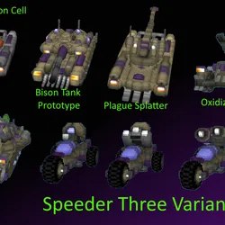 Red Alert 2 Scorpion Cells Vehicles (LowPoly, voxels)