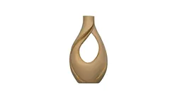 Vase 3D Model wooden Low-poly 3D model