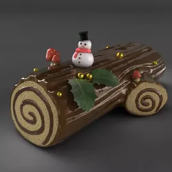 Yule Log 3D model