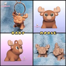 Baby Moose + Keychain Version