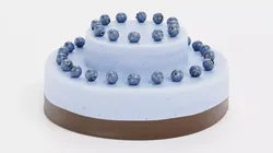 Cake V5 - Two-Tier Blueberry Cream Gateau 3D model
