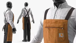 Carhartt Barista Workwear Outfit on Mannequin 3D model