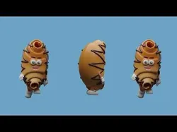 Cartoon characters cakes Low-poly 3D model