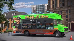 Food Truck Tacos El Jerry Green Rigged for Cinema 4D 3D model