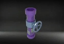 Industrial Gate Valve 3D Model – Manual Handwheel Type