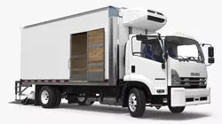 Isuzu FTR Vehicle Box Body Truck 2025 White Rigged 3D model