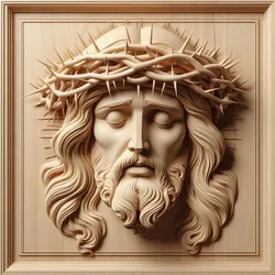 Jesus. Jesus Christ. Christ.  Bas-relief for CNC wood carving. Bas-relief for CNC wood carving. M3