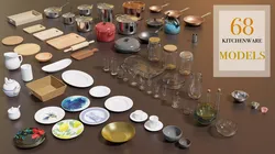 Kitchenware items 3D model