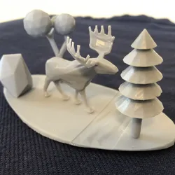 Low Poly Moose Scene