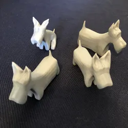 Low Poly Scottish Terrier 4-Pack