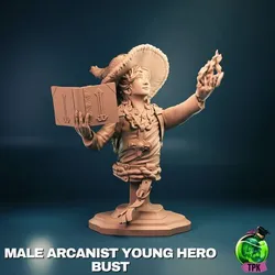 Male Arcanist Young Hero Bust