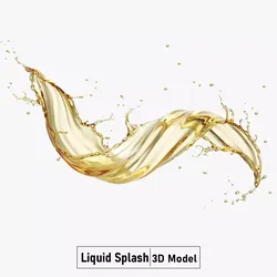 Oil Liquid Water splash  3D model
