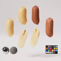 Peanut - Kernels Low-poly 3D model