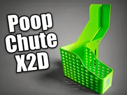 poop chute X2D – precision-fit - also P2S - Free 3D Print Model