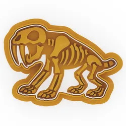 Sabertooth Tiger Skeleton Skeleton Cookie Cutter - 8cm