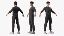 Service Cashier Staff Clothing on Man Fur 3D model