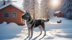 Siberian Husky with Muzzle 3D model
