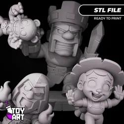 Squad Busters STL Bundle - Barbarian King El Gato Mavis Wizard