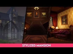 Stylized 3D Victorian Mansion  Low-poly 3D model