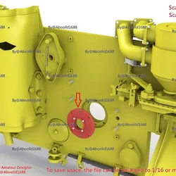 Tiger tank For Exhaust pipe cover.(STL-16-35)