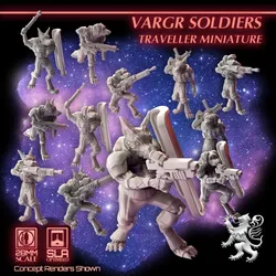 Vargr Soldiers Traveller Miniatures