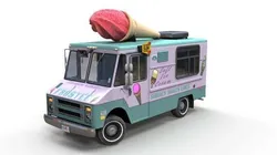 Vintage Food Trucks 3D Model Pack