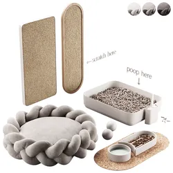 448 pets accessories 01 equipment for cats and dogs P1 3D model