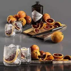 Blood oranges 3D model