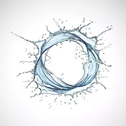 blue water liquid splash 3D model