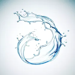 blue water liquid splash 3D model