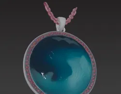 BTS V-Inspired Celestial Moon Pendant