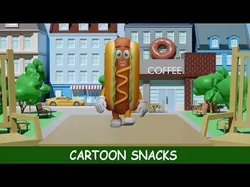 Cartoon characters snacks  Low-poly 3D model