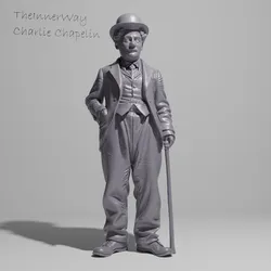 Charlie Chaplin Statue - Iconic Silent Film Star 3D Sculpture