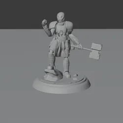 DnD miniature - Mechanical paladin