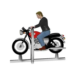 FG21 - Rockers in Leather Jackets on Motorcycles (OO scale) 1:76