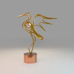 Flowing Bird Shape Art – 3D Printable Decor